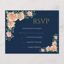 Cartão de Resposta para Casamento Floral