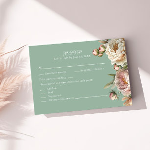 Cartão de Resposta para Casamento no Jardim de Peô