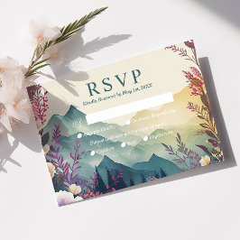 Cartão de Resposta para Casamento Spring Mountains