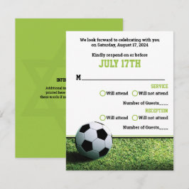 Cartão de Resposta para Estádio de Futebol à Noite