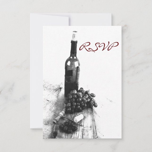 Cartão de resposta para jantar de vinho (Frente)