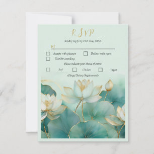 Cartão de Resposta Personalizado Flor de Lótus