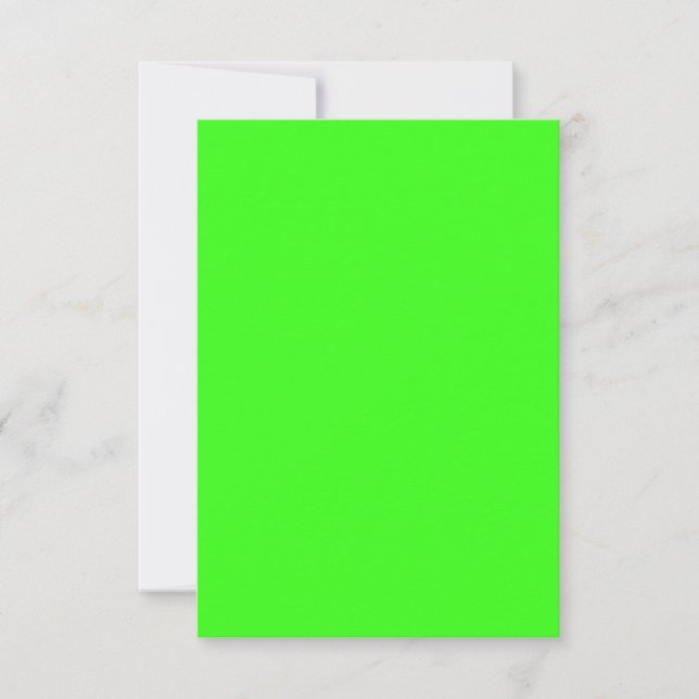 Cartão de Resposta Personalizado Verde Neon (Frente)