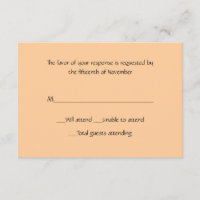 Cartão de Resposta Pêssego Pálido para Todos os Fi