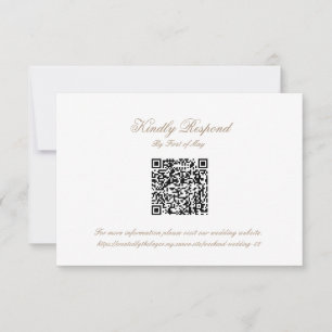 Cartão de Resposta QR code com Brasão de Monograma