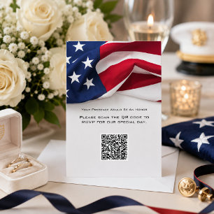 Cartão de Resposta QR code de Casamento com Bandei