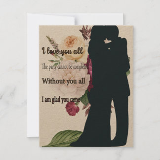 Cartão de resposta que eu estou feliz que você vei