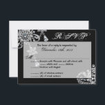 Cartão de Resposta R.S.V.P. 3x5 Colar de Joias de<br><div class="desc">Este Cartão de RSVP de tamanho 3, 5x5 é perfeito para qualquer casal colocar dentro dos convites de casamento para que os destinatários respondam com as informações de R.S.V.P. Estes vêm com envelopes brancos padrão.</div>