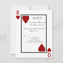 Cartão de Resposta Rei/Rainha de Cartas CustomInvi