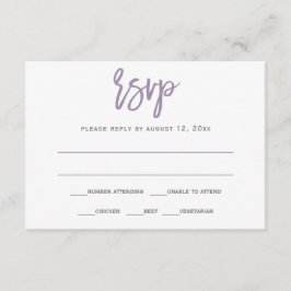 Cartão de Resposta RSVP | Caligrafia à Mão (Lavand