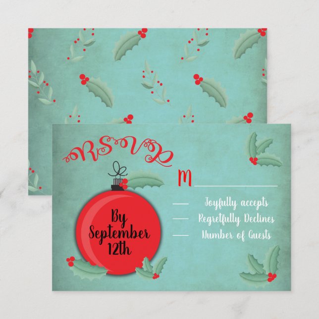 Cartão de resposta RSVP Coma, Beba e Case-se (Frente/Verso)