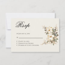Cartão de Resposta RSVP da Quinceanera Magnólia