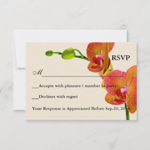 Cartão de Resposta RSVP das Elegantes Orquídeas La