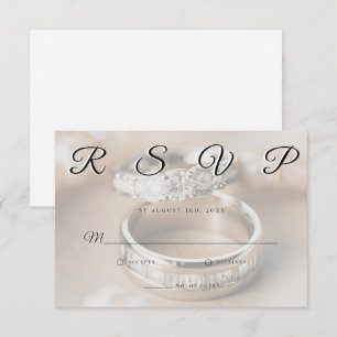 Cartão de Resposta RSVP de Anúncio de Rings de Cas