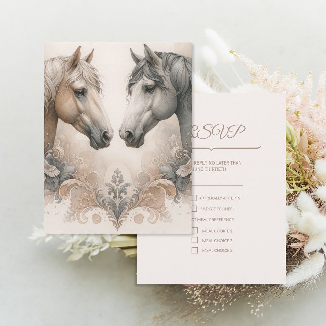 Cartão de Resposta RSVP de Casamento (Wedding RSVP Response Card (front and back))