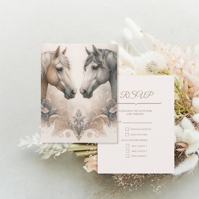 Cartão de Resposta RSVP de Casamento (Wedding RSVP Response Card (front and back))