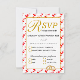 Cartão de Resposta RSVP de Casamento Cristão do CA