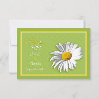 Cartão de Resposta RSVP de Casamento de Daisy Dour