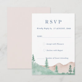 Cartão de Resposta RSVP de Casamento de Floresta M