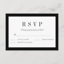 Cartão de Resposta RSVP de Casamento de Fronteira
