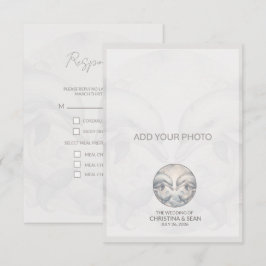 Cartão de Resposta RSVP de Casamento de Golfinho M