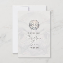 Cartão de Resposta RSVP de Casamento de Golfinho M