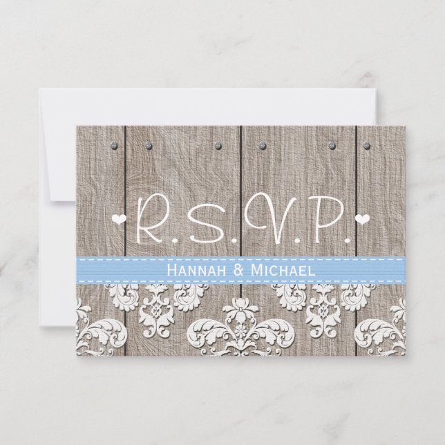 Cartão de Resposta RSVP de Casamento de Hydrangea  (Frente)