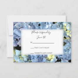 Cartão de Resposta RSVP de Casamento de Hydrangea