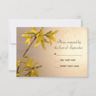 Cartão de Resposta RSVP de Casamento de Primavera