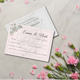 Cartão de Resposta RSVP de Casamento de Roses Bran