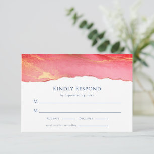 Cartão de Resposta RSVP de Casamento de Verão Vibr