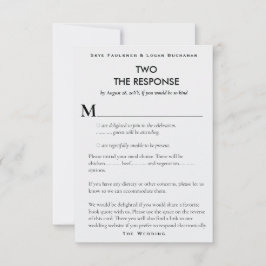 Cartão de Resposta RSVP de Casamento Literário de