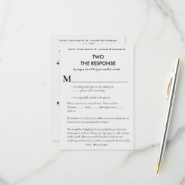Cartão de Resposta RSVP de Casamento Literário de