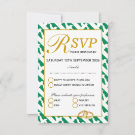 Cartão de Resposta RSVP de Casamento NIGERIA NAIJA