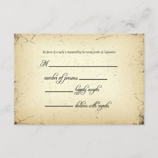 Cartão de Resposta RSVP de Casamento Storyline