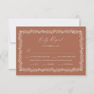 Cartão de Resposta RSVP de Convite para Casamento