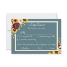 Cartão de Resposta RSVP de Elegância do País de Gi