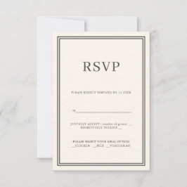 Cartão de Resposta RSVP de Minimalismo Moderno