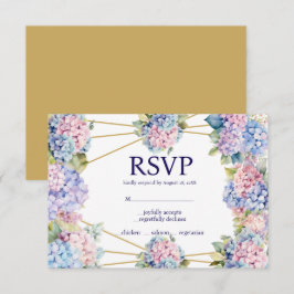 Cartão de Resposta RSVP de Opções do Menu Hydrange