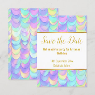 CARTÃO DE RESPOSTA RSVP ESCALAS ARCO-ÍRIS PASTEL B