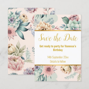 CARTÃO DE RESPOSTA RSVP FLORAL ROSA ELEGANTE DE PR