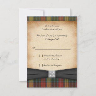 Cartão de Resposta RSVP para Casamento Buchanan We