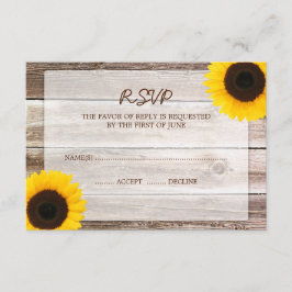 Cartão de Resposta RSVP para Casamento de Madeira
