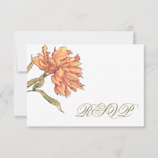 Cartão de Resposta RSVP Peach Peony