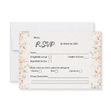 Cartão de Resposta RSVP Pétala de Pêssego