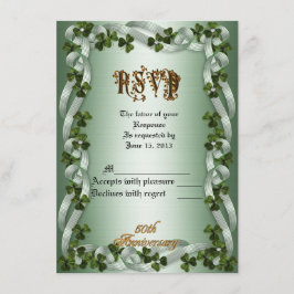 Cartão de resposta RSVP Renovação de Vow de 50 ano