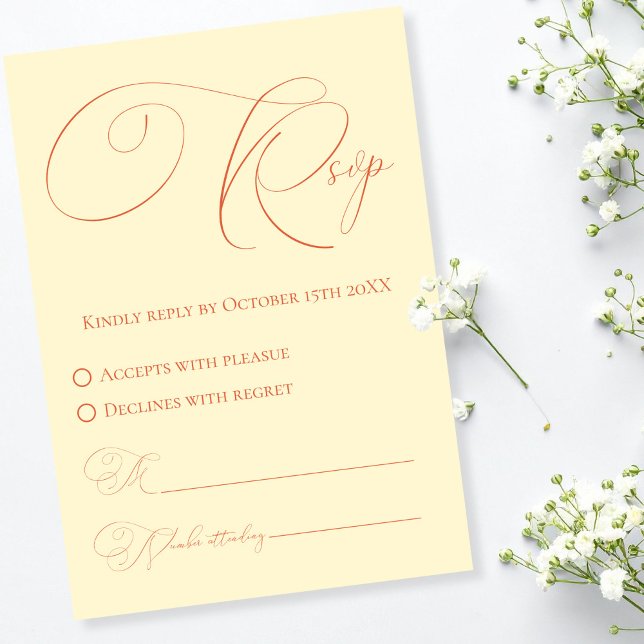 Cartão de Resposta RSVP Soft Sunset Hues (Soft Sunset Hues RSVP Response Card)