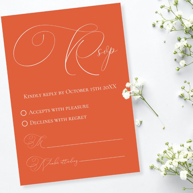 Cartão de Resposta RSVP Verona Sunset (Verona Sunset RSVP Response Card)