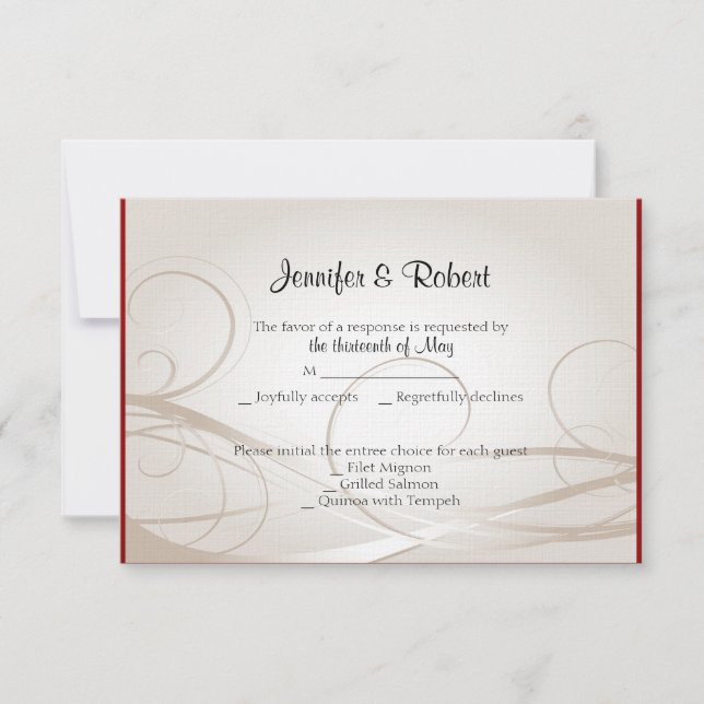 Cartão de Resposta Ruby Heart 40º Aniversário (Frente)