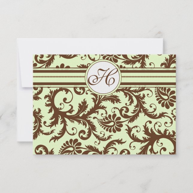 Cartão de Resposta Verde Castanho Claro Para Apple (Frente)